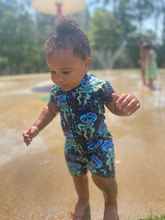Sunshine Zip Rashguard Swimsuit
