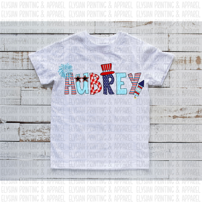 July 4th Name Tee
